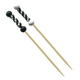 Bamboe Prikkers Zwart en Wit 12cm (1.200 stuks)