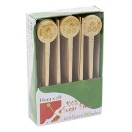 Bamboe Markeerstift “Sugar Free” 10cm (50 stuks) 
