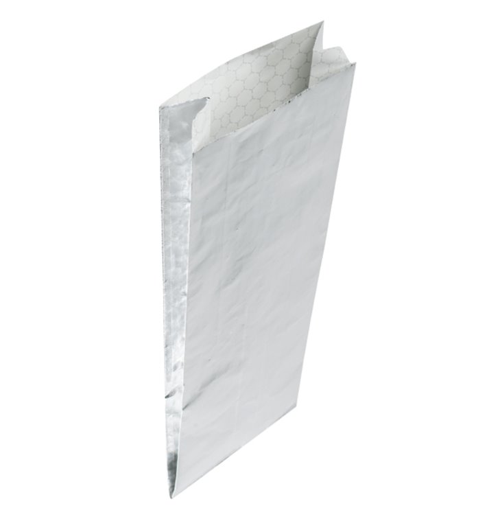 Vetvrij Aluminiumfolie Zilver 31,5*10,3+5cm (250 stuks) Vetvrij Aluminiumfolie Zilver 31,5*10,3+5cm (250 stuks)