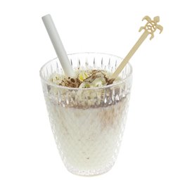 Bamboe Schildpad Drink Roerstaaf 14cm (50 stuks) 