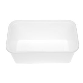 Plastic Bakje Rechthoek Wit van PP 750ml 17x11,5x6,4cm (500 Stuks)