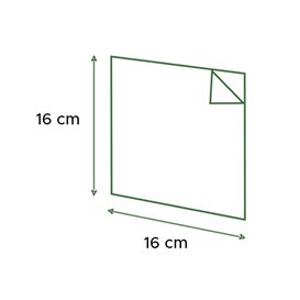 Papieren voedsel zak Vetvrij Opened 2L Zilver 16x16cm (4000  stuks)