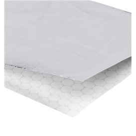 Papieren voedsel zak Vetvrij Opened 2L Zilver 16x16cm (4000  stuks)