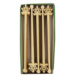 Bamboe Drink roerstaaf “Bouddha 2” 14cm (50 stuks) 