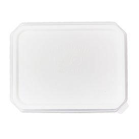 PLA Deksel voor Suikerriet Dienblad 16,5x21,5cm (200 Stuks)