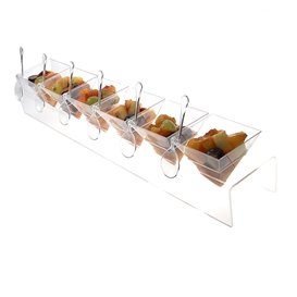 Kegelhouder PS Transparant 6 Gaten 40x6.5x7cm (6 stuks)