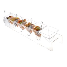 Kegelhouder PS Transparant 6 Gaten 40x6.5x7cm (6 stuks)