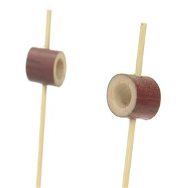 Bamboe Prikker met Rode Ring 12cm (1000 stuks)