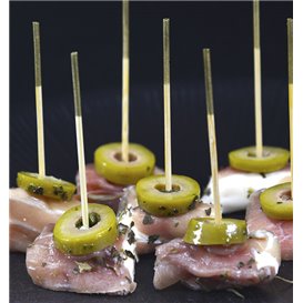 Bamboe Spies Goud Tip 7cm (300 stuks)