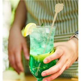 Bamboe Drink roerstaaf Aardbei 18cm (600 stuks)