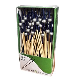 Bamboe Spies Blauw/Zilver 10cm (1.200 stuks)
