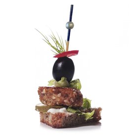 Bamboe Spies Blauw/Zilver 10cm (1.200 stuks)