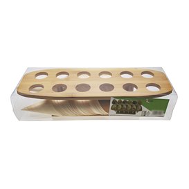 Bamboe Bediening Kegel Houder 12 Slots (4 stuks)