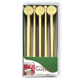 Bamboe 0% Alcohol Drink Roerstaaf 14cm (50 Stuks)