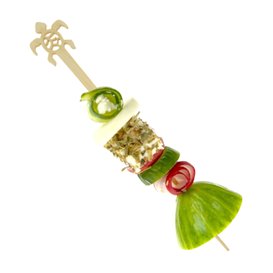 Bamboe Schildpad Drink Roerstaaf 12cm (600 stuks)