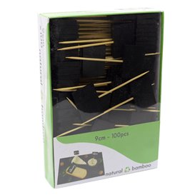 Bamboe vleespennen met Leisteen 9cm (1.000 stuks)