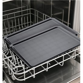 Plastic dienblad zwart 50x37cm (4 stuks) 