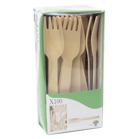 Eco Houten Vork 16cm (1200 Stuks)