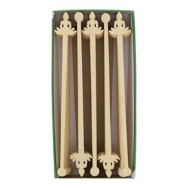 Bamboe Drink roerstaaf “Bouddha 1” 14cm (50 stuks) 