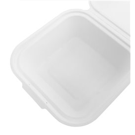 Suikerriet Burger Box wit 15x15x8cm (600 stuks)
