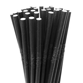 Papieren flexibele rietjes pakket Ø0,6cm 23cm (250 stuks)