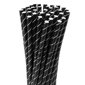Papieren flexibele rietjes pakket Ø0,6cm 23cm (3.000 stuks)