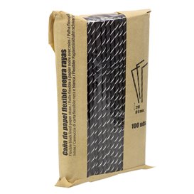 Papieren flexibele rietjes pakket Ø0,6cm 23cm (250 stuks)