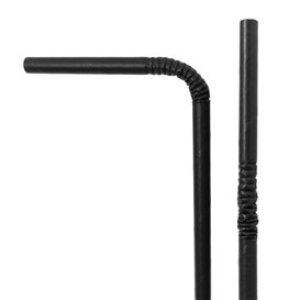 Papieren flexibele rietjes pakket Ø0,6cm 23cm (250 stuks)