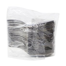Plastic saus mini lepel PS zilver 10 cm (50 stuks) 