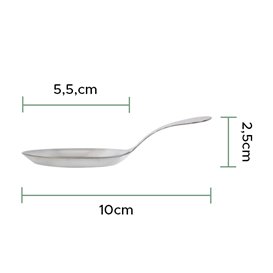 Plastic saus mini lepel PS zilver 10 cm (50 stuks) 