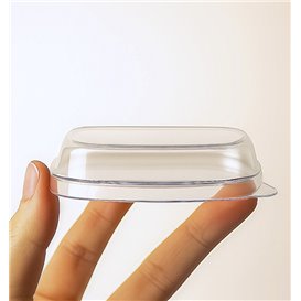 Deksel voor Fingerfood Schaaltje PS Transparant 7,5x7,5cm (100 stuks)