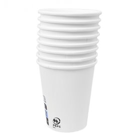 Papieren beker wit 9Oz/280ml Ø8,0cm (1000 stuks)