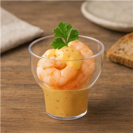 Herbruikbaar Fingerfood schaaltje PS "Tulip" transparant 65ml (20 stuks) 