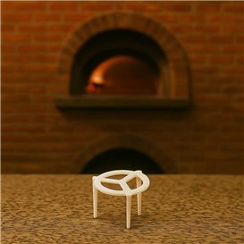 Plastic PS Dekselsteun voor Pizza 30mm (1000 stuks)
