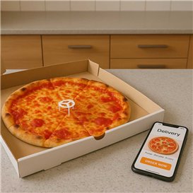 Plastic PS Dekselsteun voor Pizza 30mm (1000 stuks)