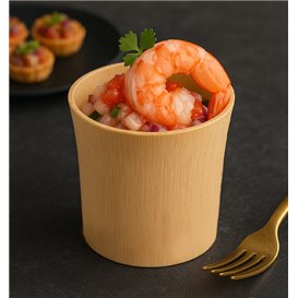Natuurlijke Bamboe Herbruikbare Beker Snacks en Hapjes 8,4x9,2x9cm (2 Stuks)