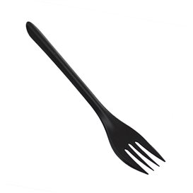 Herbruikbare Vork in PP Zwart 17,5cm (25 Stuks)