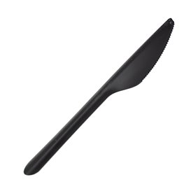 Herbruikbaar Mes in PP Zwart 17,8cm (50 Stuks)