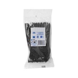 Herbruikbare Lepel in PP Zwart 15cm (50 Stuks)