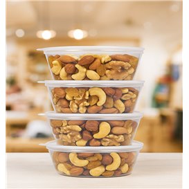 Ronde PP Sausbakje met Scharnierdeksel 6Oz/180ml (100 Stuks)