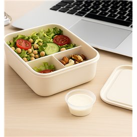 Sausbakje PP Transparant met Deksel 60ml (100 Stuks)