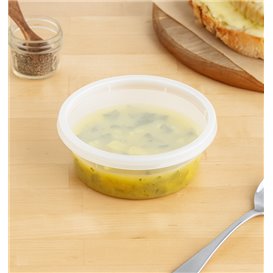 PP Bakjes met Deksel Transparant “Deli Range” 240ml (40 Stuks)