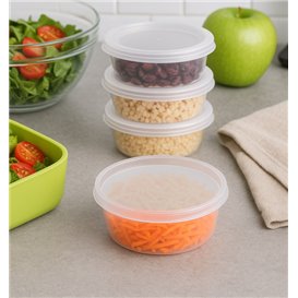 PP Bakjes met Deksel Transparant “Deli Range” 240ml (240 Stuks)