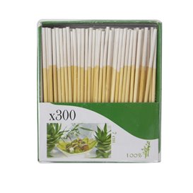 Bamboe prikker Wit Tip 7cm (3.600 stuks)