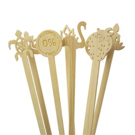 Bamboe 0% Alcohol Drink Roerstaaf 14cm (600 Stuks)