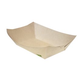 Snackbakjes Bamboe Karton Kraft 350ml 16,5x12x4,4cm (125 Stuks)