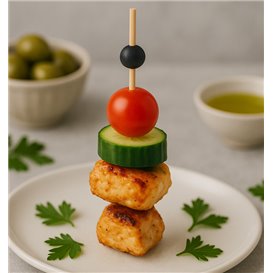 Bamboe prikker "Big Bal" Design Zwart 12,5cm in doos (1.200 stuks)