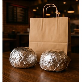 Inpakvellen Graspapier en Aluminum 41x41cm (500 stuks)