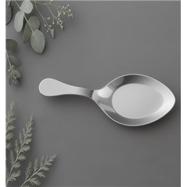 Plastic saus mini lepel PS zilver 10 cm (50 stuks) 