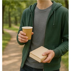 Papieren beker 9Oz/290ml Kraft Ø8,0cm (1.000 Stuks)